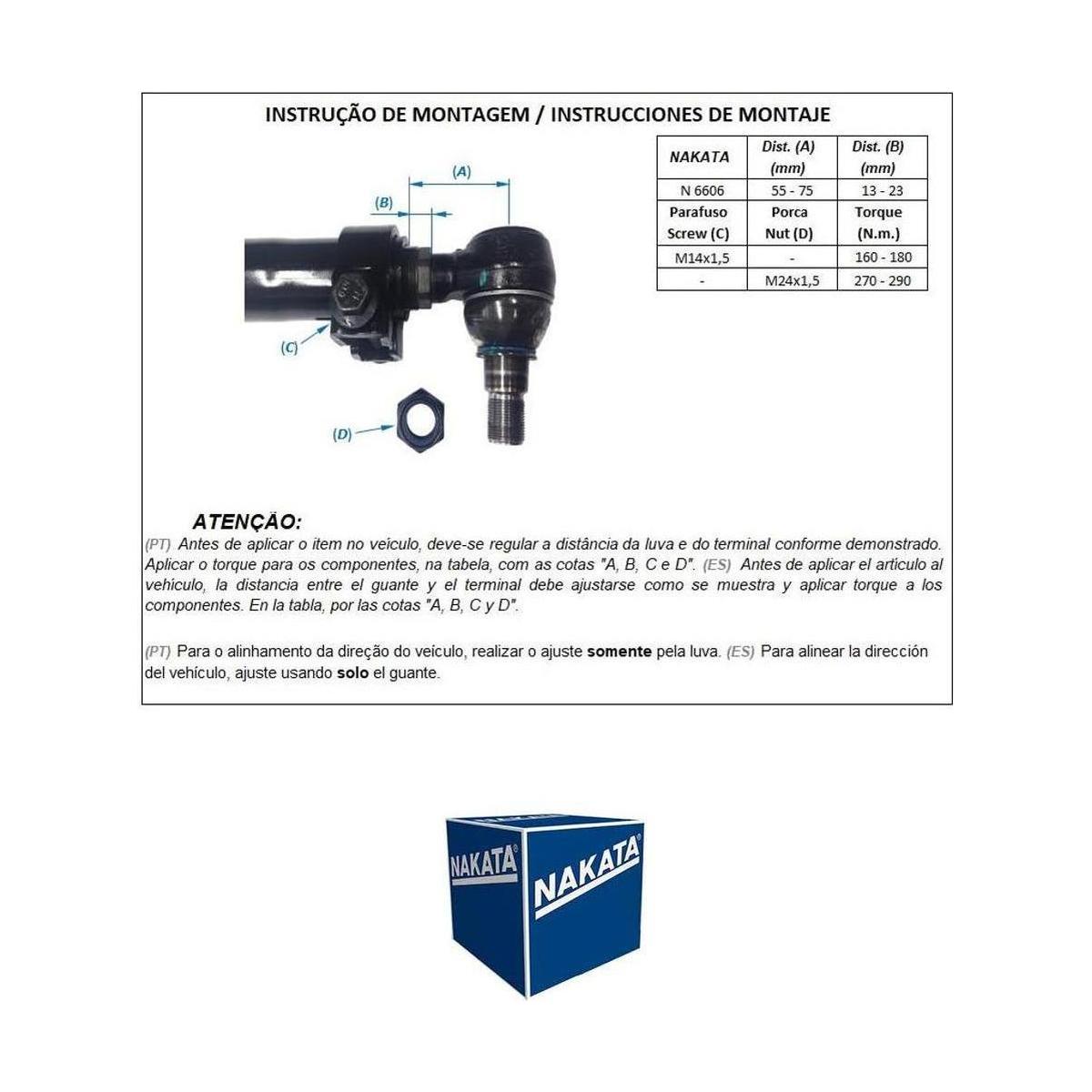 Barra Lateral Dianteira para Scania K124 e L94 - Nakata - N 6606