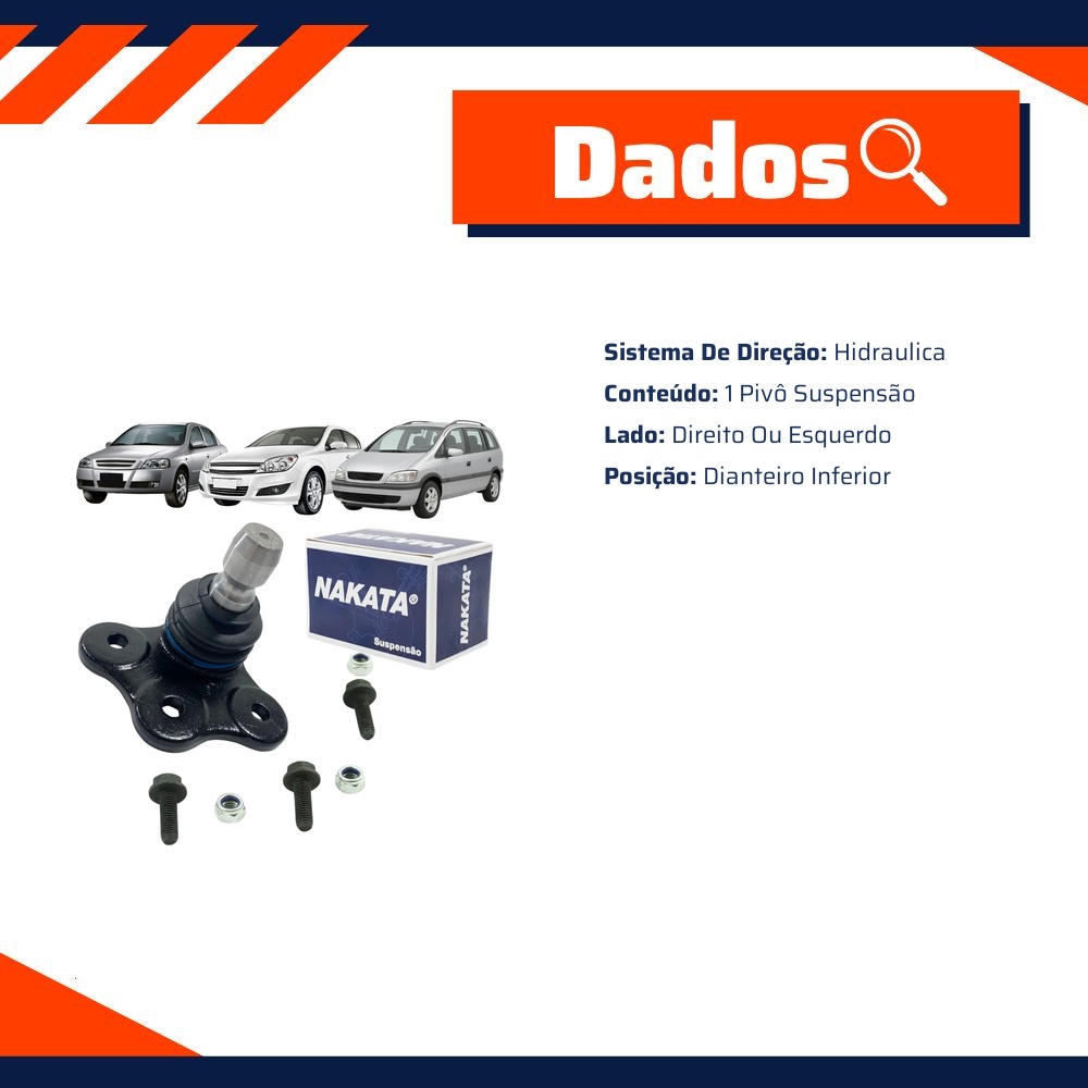 Pivô de Suspensão Dianteiro Inferior - Nakata - N 398