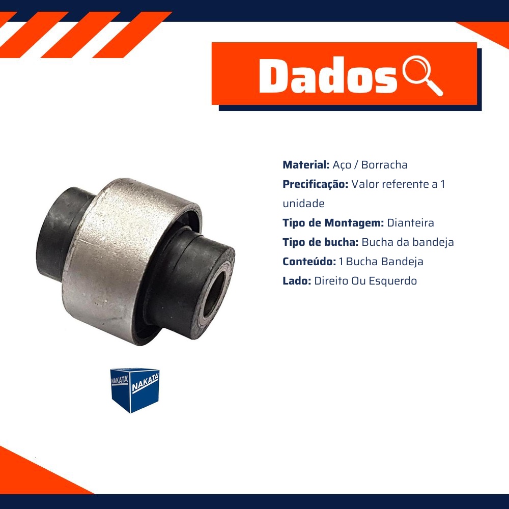 Bucha da Bandeja Dianteira para Renault Kwid - Nakata - NB16015