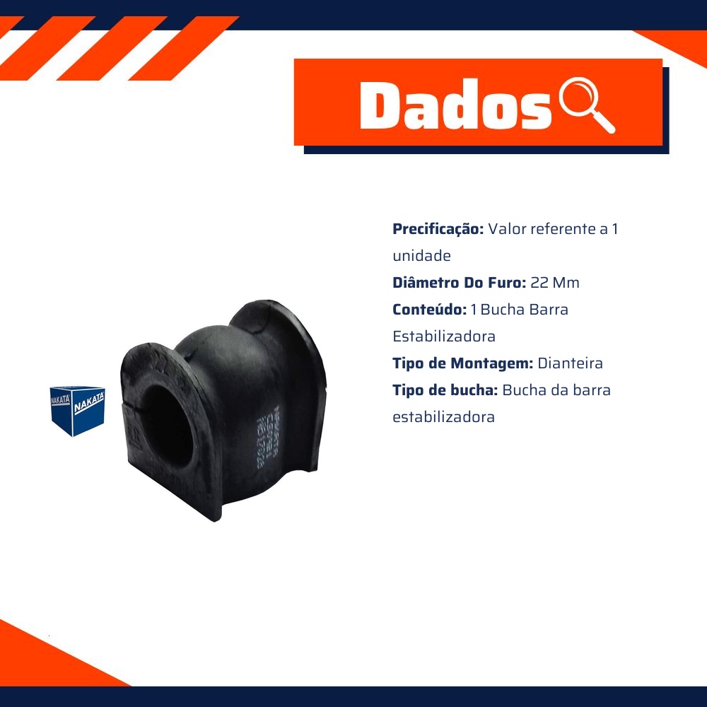 Bucha da Barra Estabilizadora Dianteira para Honda City e FIT - Nakata - NB17028