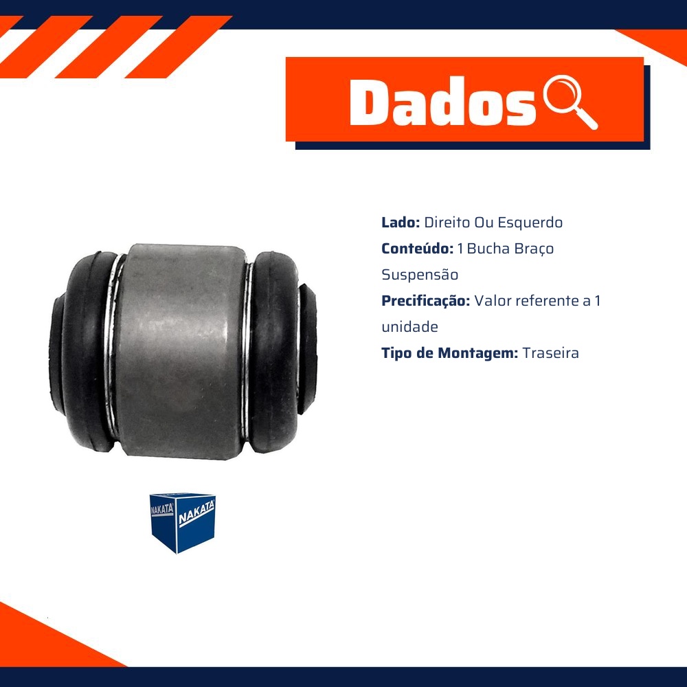 Bucha do Braço de Suspensão Traseiro para Chevrolet Vectra - Nakata - NB13012