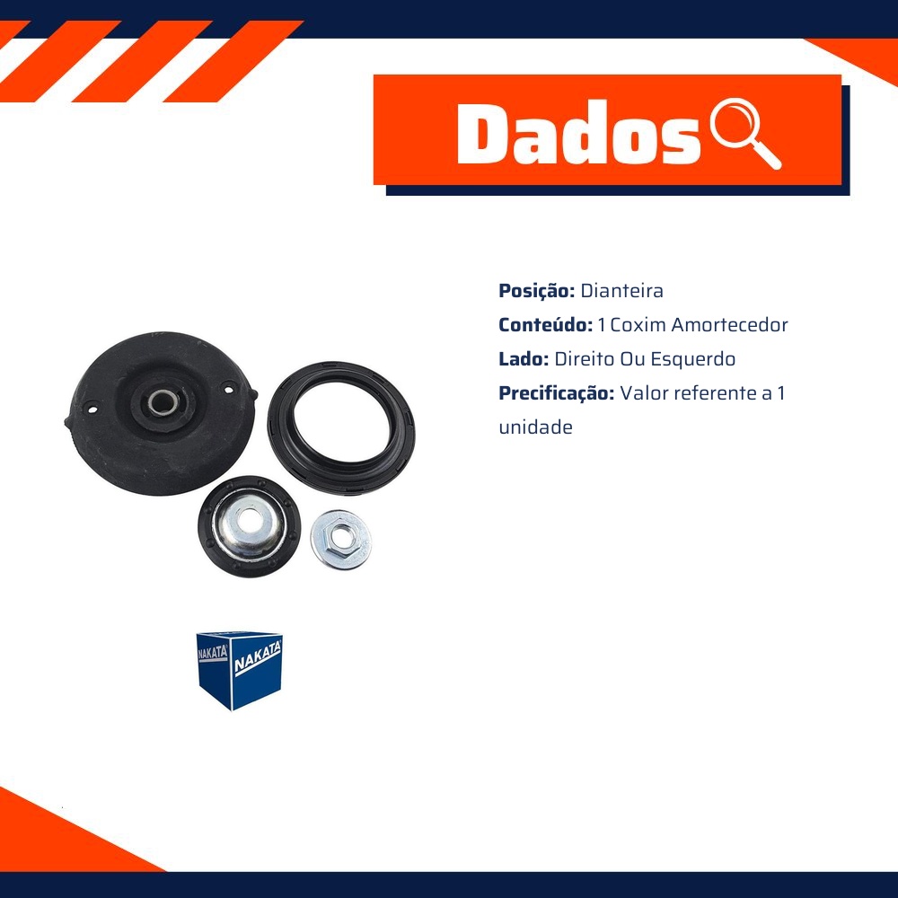 Coxim Amortecedor Dianteiro - Nakata - NB25019