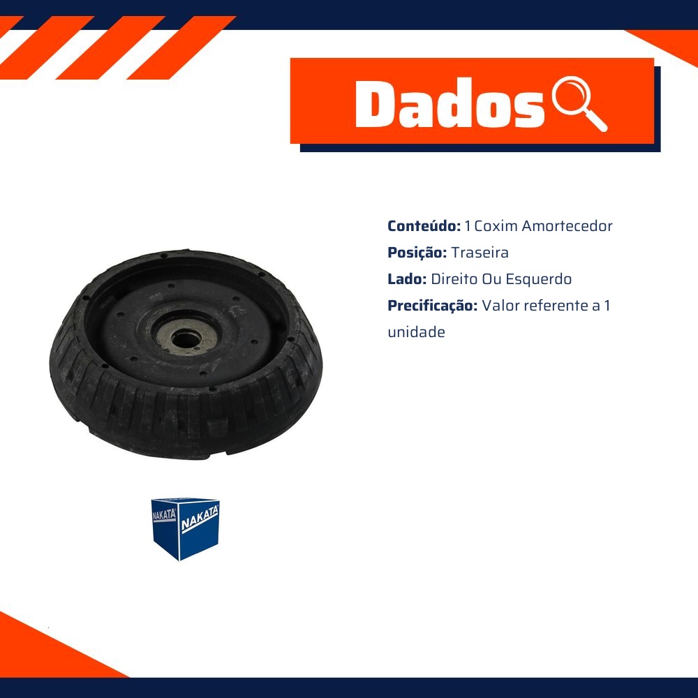Coxim Amortecedor Traseiro - Nakata - NB22013