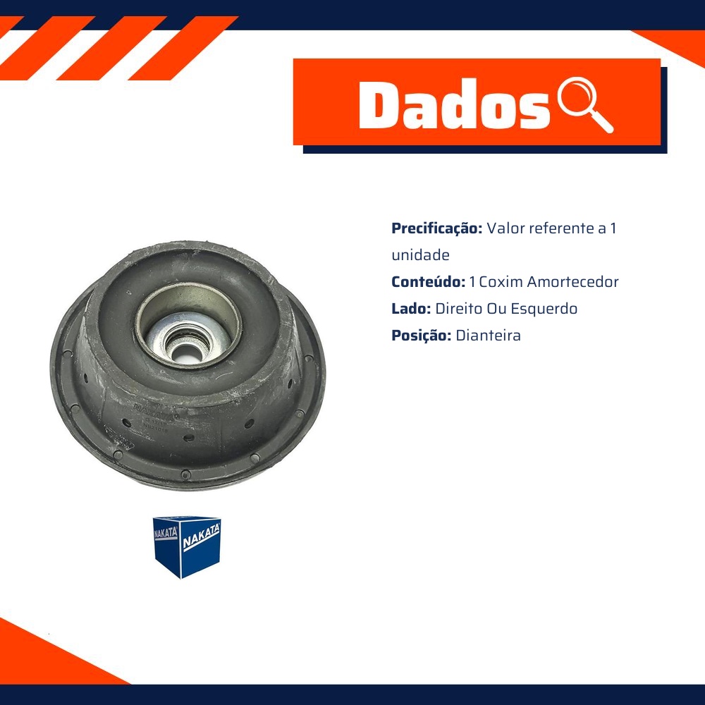 Coxim de Amortecedor Dianteiro - Nakata - NB21016