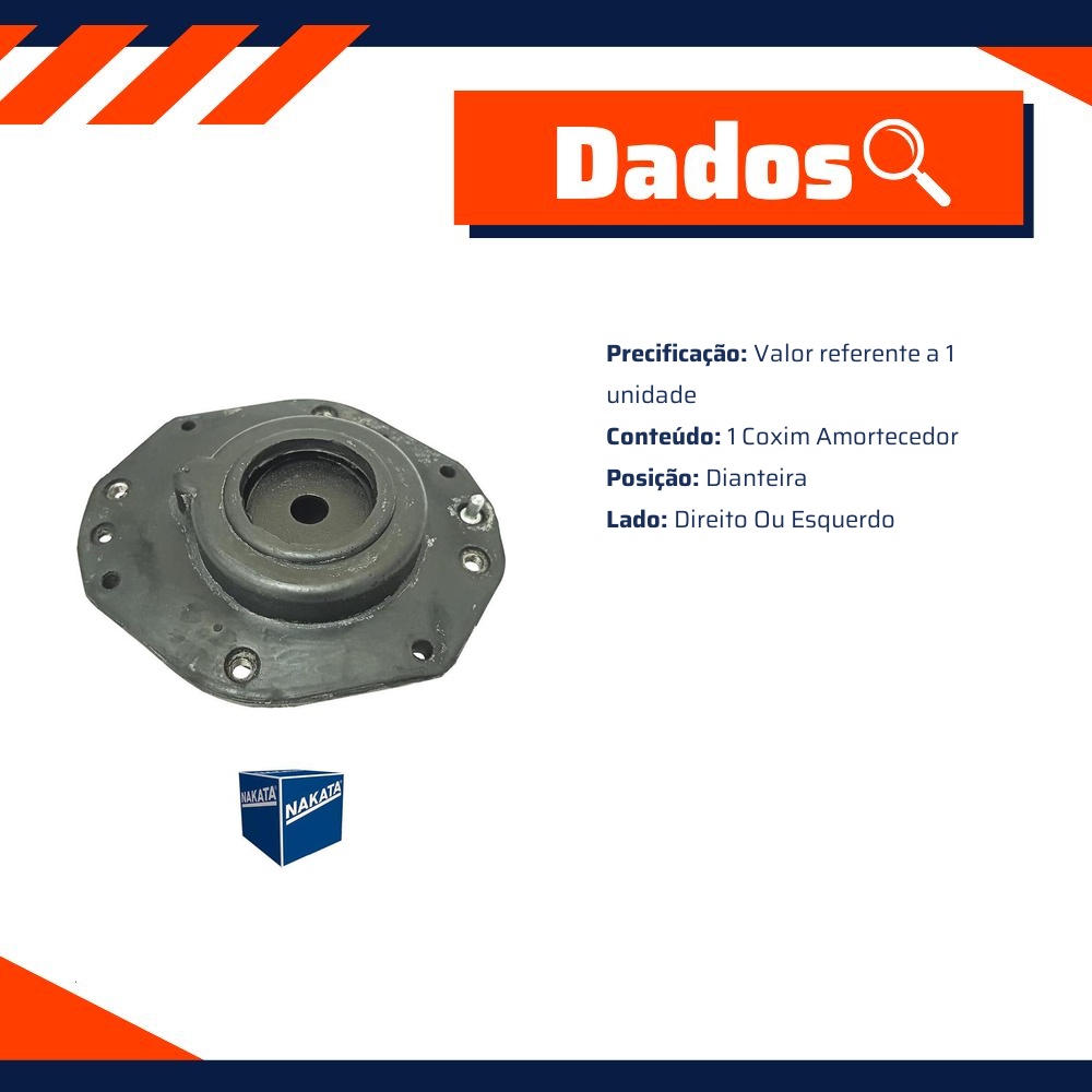 Coxim de Amortecedor Dianteiro - Nakata - NB25022