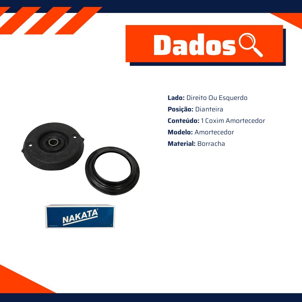 Coxim de Amortecedor Dianteiro - Nakata - NB25024