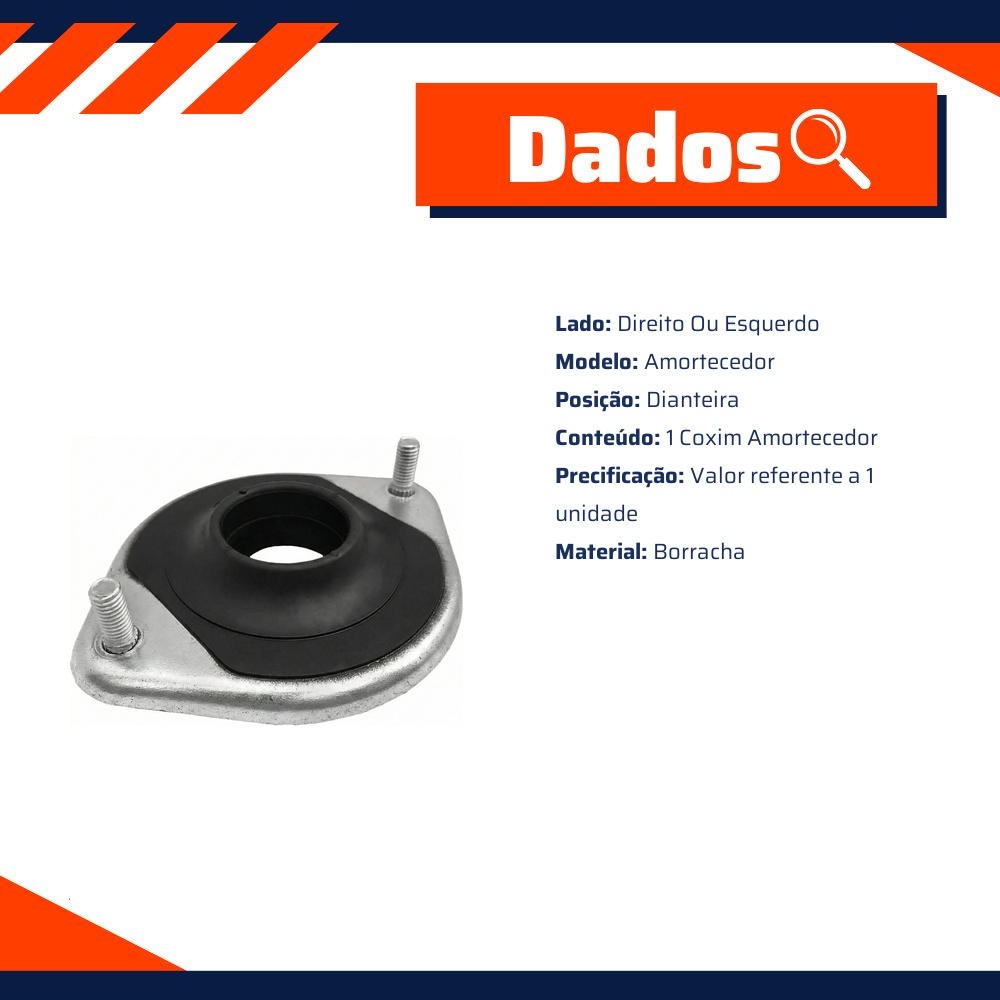 Coxim de Amortecedor Dianteiro - Nakata - NB23014