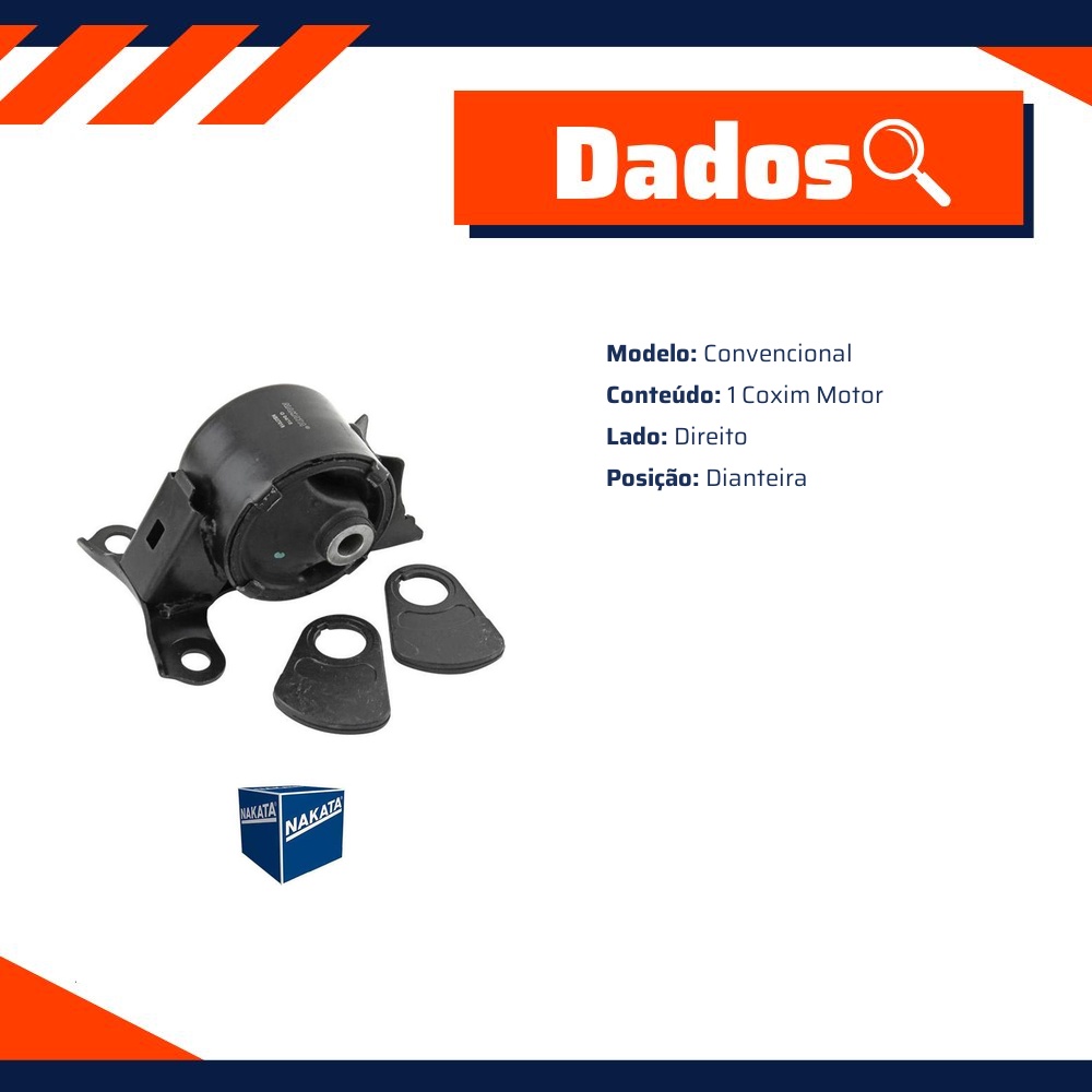 Coxim do Motor Dianteiro Direito para Honda Civic - Nakata - NB37019