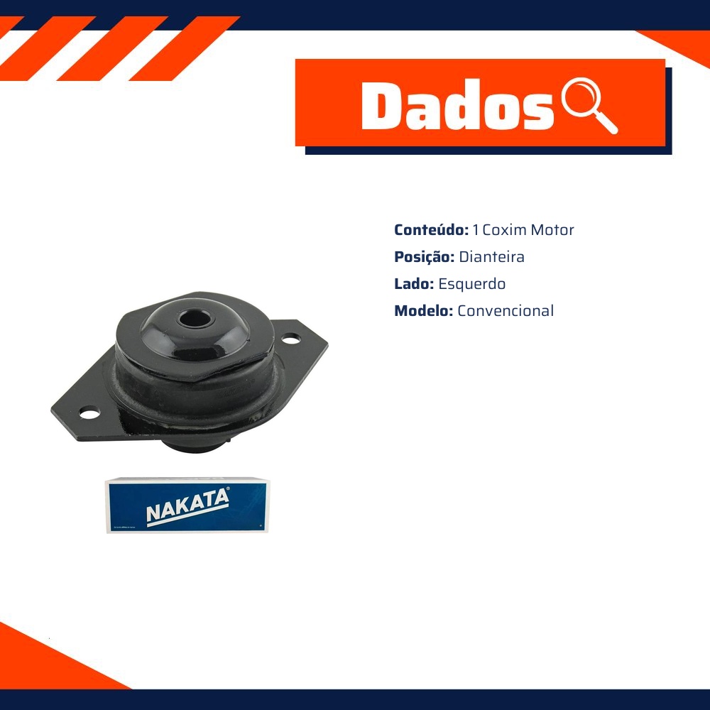 Coxim do Motor Dianteiro Esquerdo para Fiat Fiorino e Uno - Nakata - NB34017