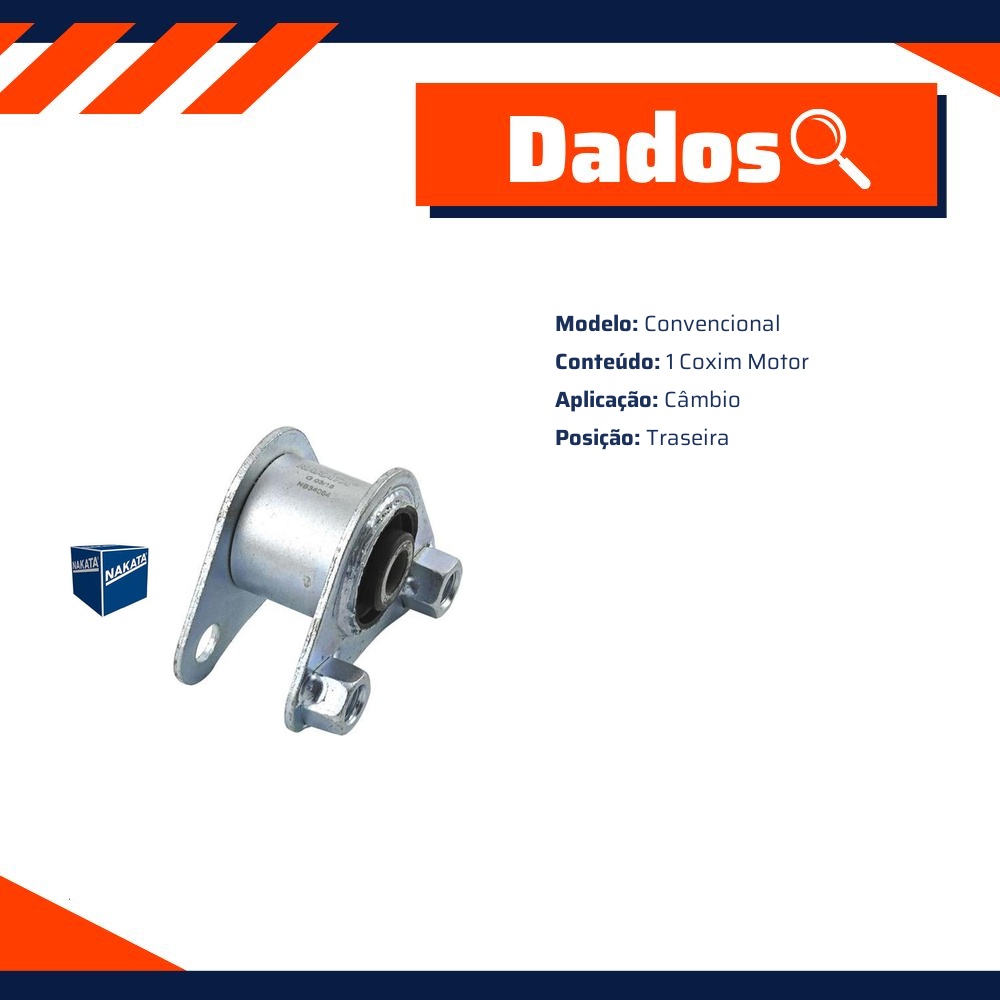 Coxim do Motor Traseiro - Nakata - NB34064