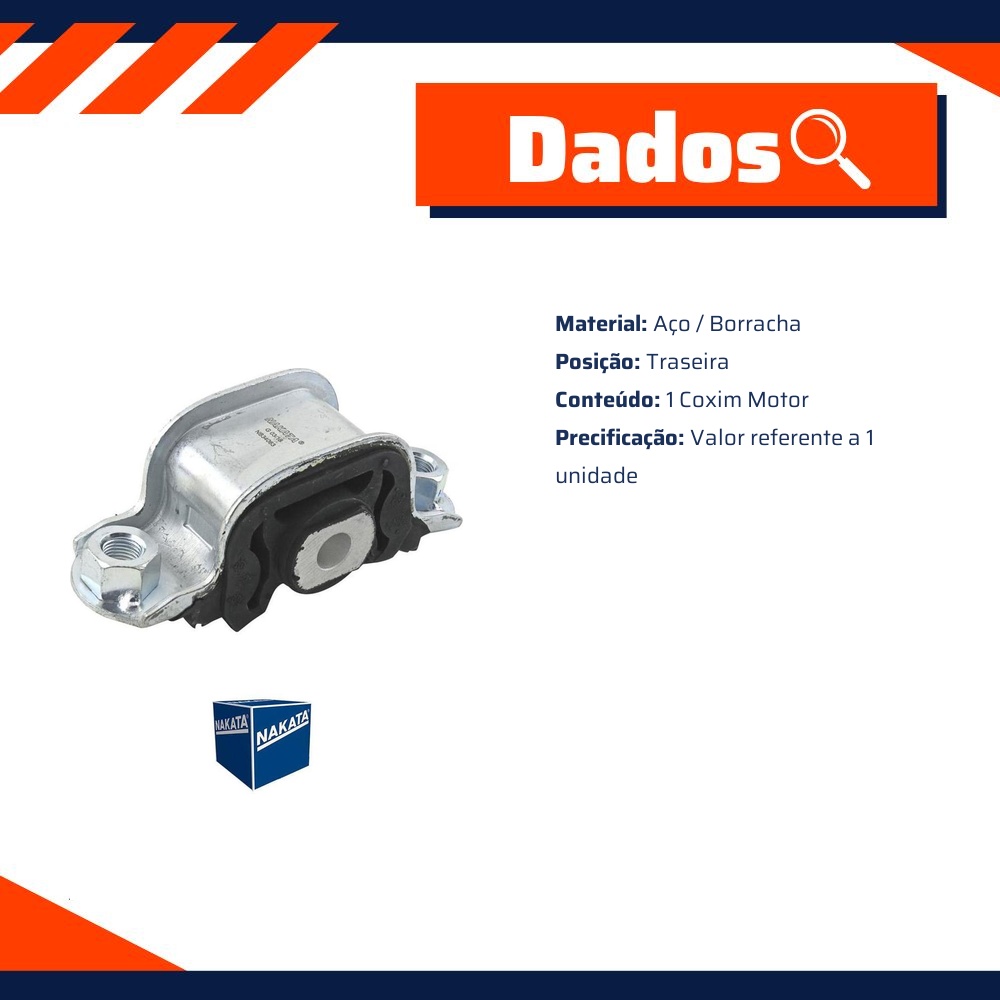Coxim do Motor Traseiro - Nakata - NB34063