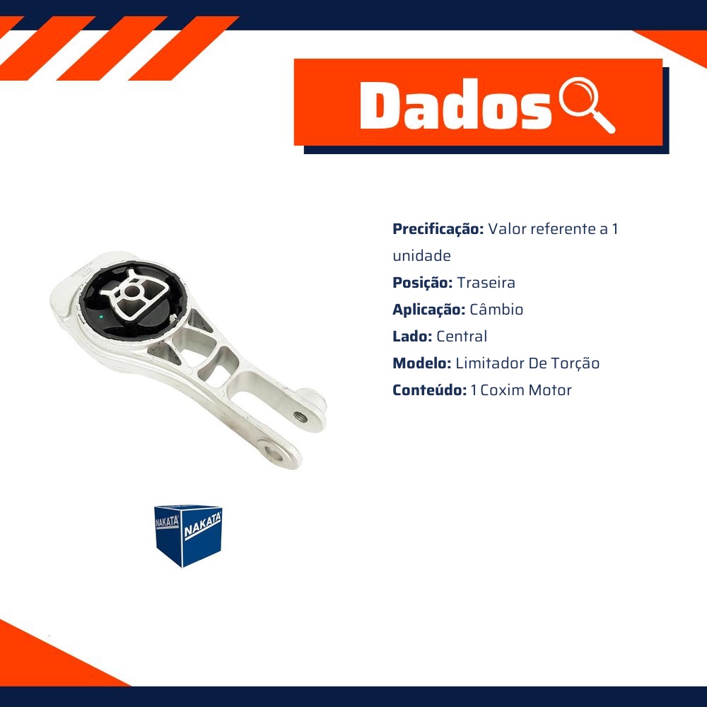 Coxim do Motor Traseiro Central - Nakata - NB33094