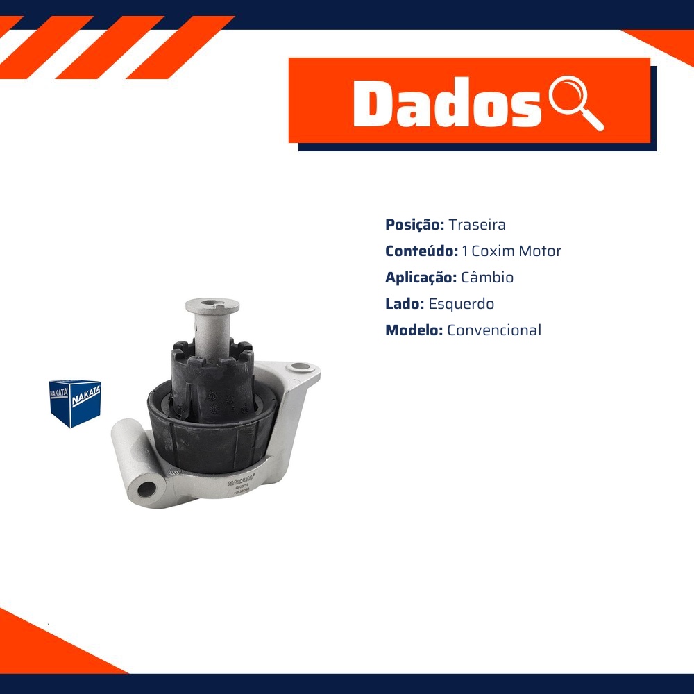 Coxim do Motor Traseiro Esquerdo - Nakata - NB33090