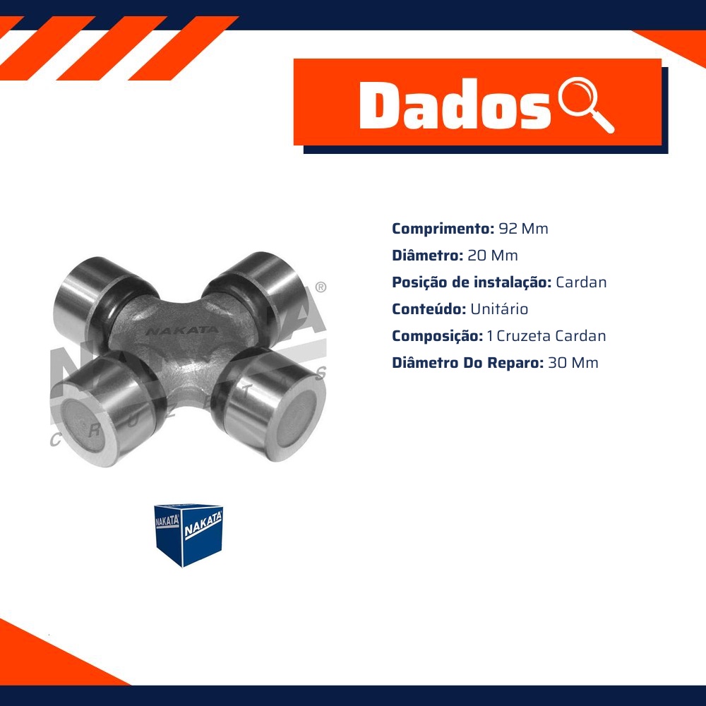 Cruzeta do Cardan para Toyota Bandeirante - Nakata - NUJ178