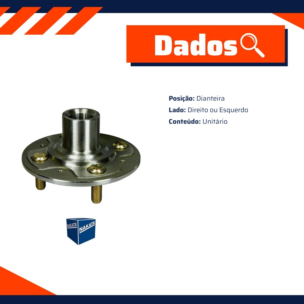 Cubo de Roda Dianteiro Direito ou Esquerdo para Honda Civic - Nakata - NKF 8106