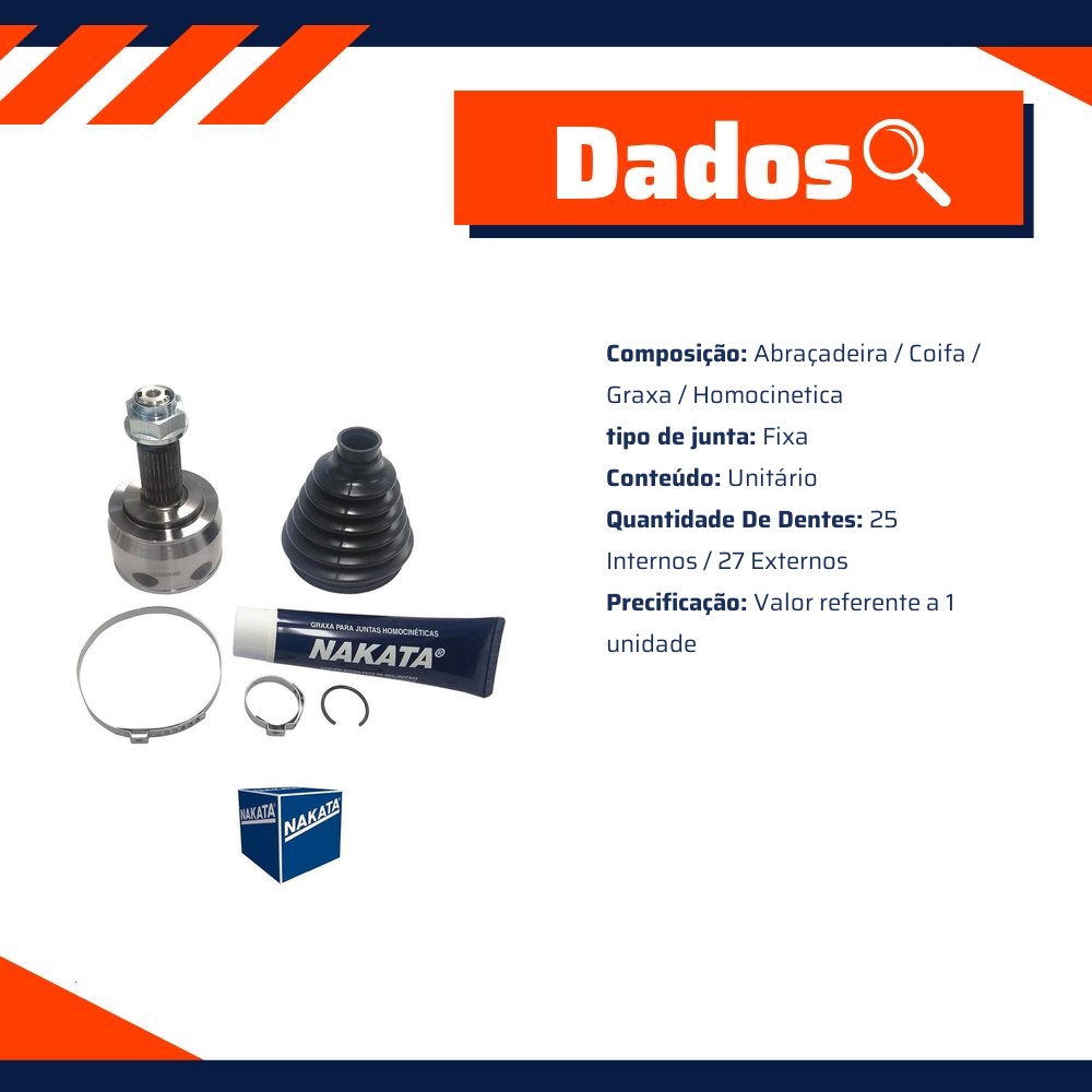 Junta Homocinética para JEEP Compass - Nakata - NJH22-6882