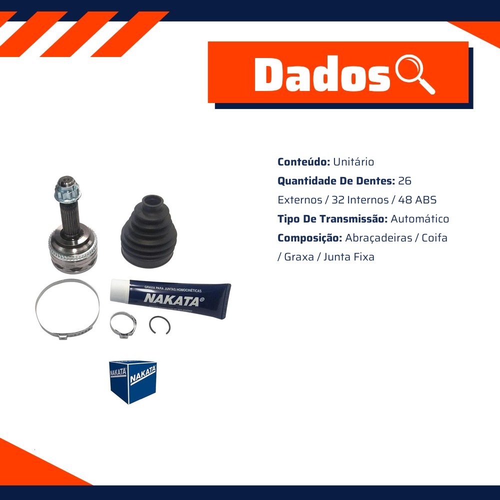 Junta Homocinética para Toyota Corolla - Nakata - NJH63-0211