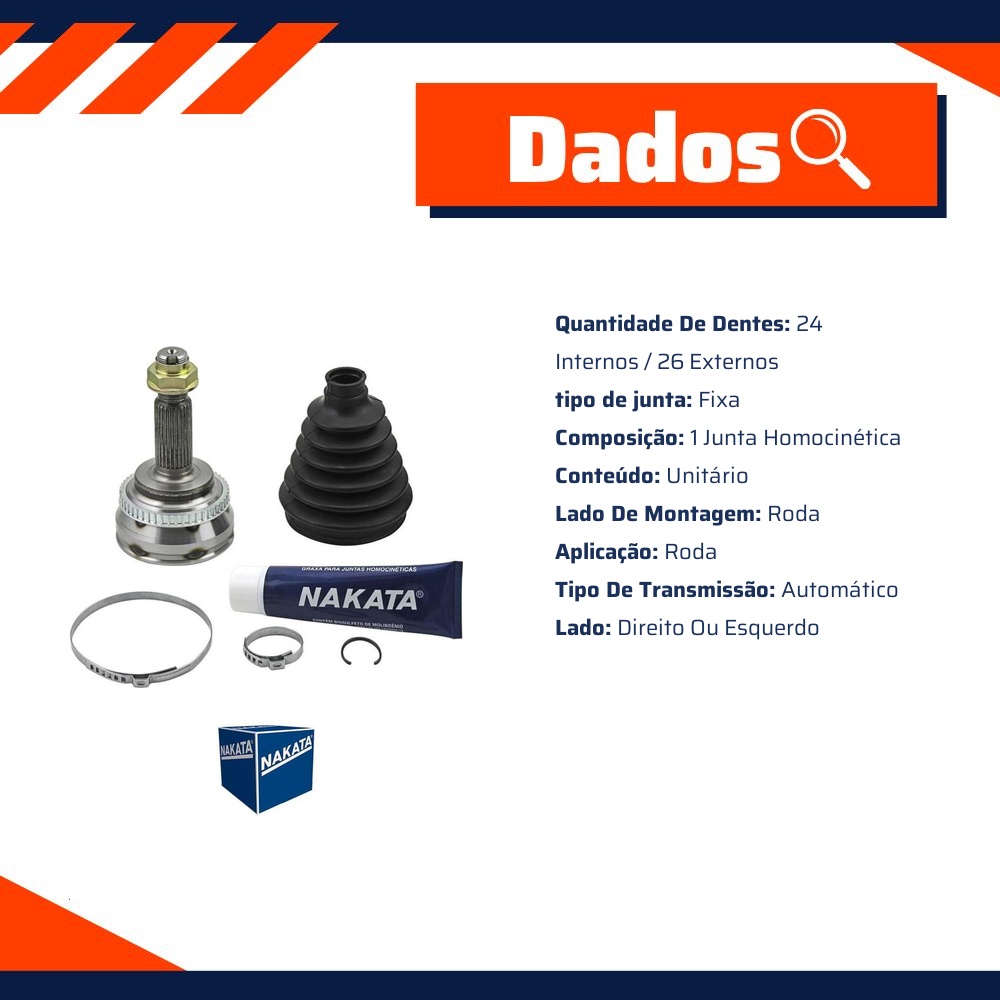 Junta Homocinética para Toyota Corolla - Nakata - NJH49-1442