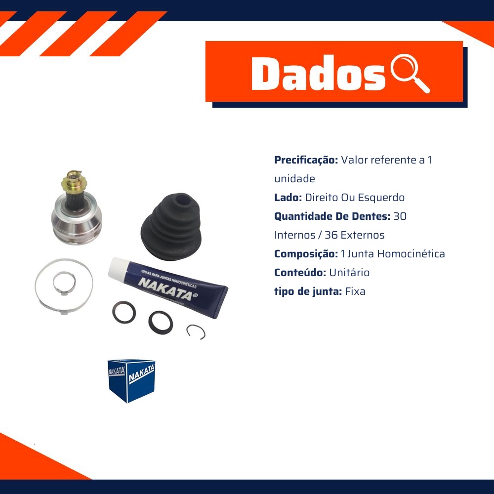 Junta Homocinética para AUDI A1 - Nakata - NJH22-8099