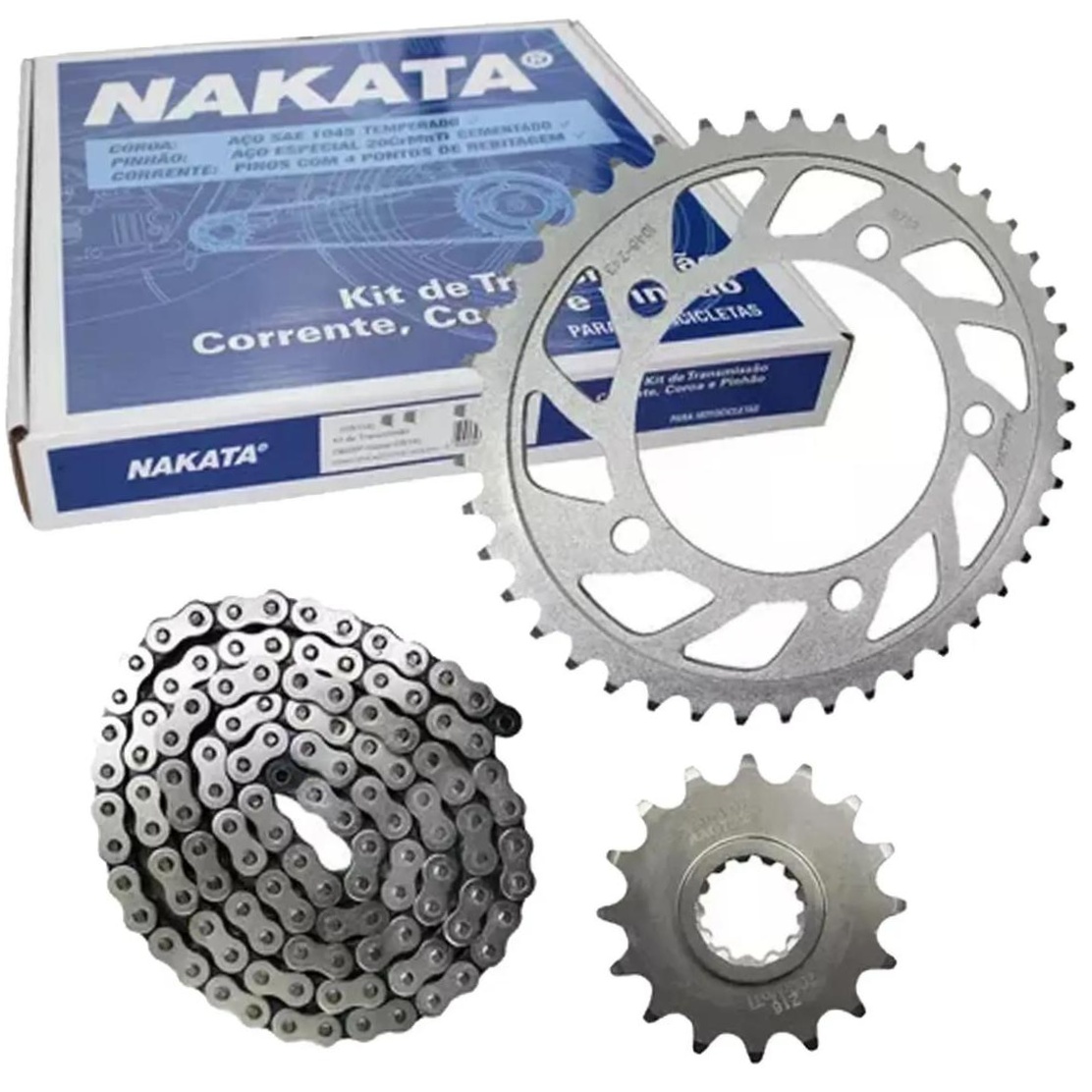 Kit da Coroa Pinhão e Corrente para Honda CB 600F Hornet - Nakata - TM10195R