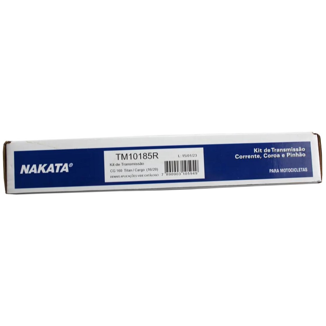 Kit da Coroa Pinhão e Corrente para Honda CG 160 - Nakata - TM10185R