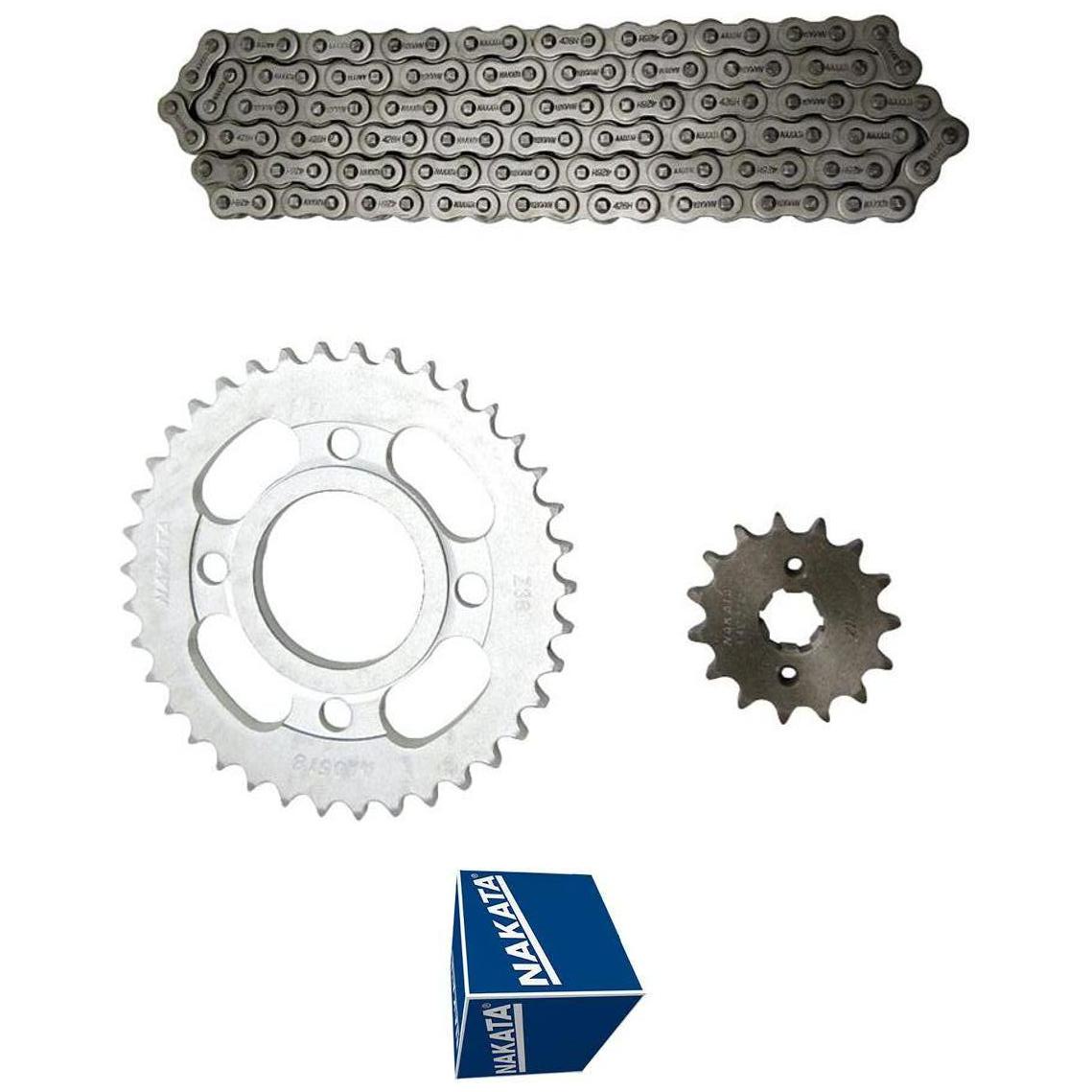 Kit da Coroa Pinhão e Corrente 38 15mm para Dafra Speed 150 - Nakata - TM10400