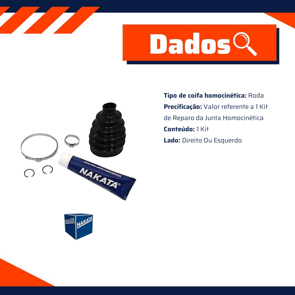 Kit de Reparo da Junta Homocinética para Honda FIT - Nakata - NKJ1549