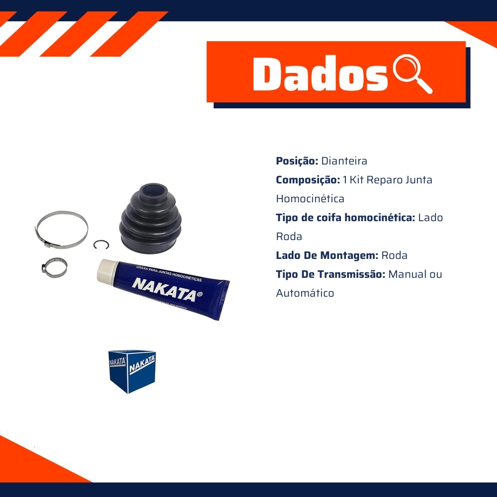 Kit de Reparo da Junta Homocinética para Citroen C4 e C4 Lounge - Nakata - NKJ3272