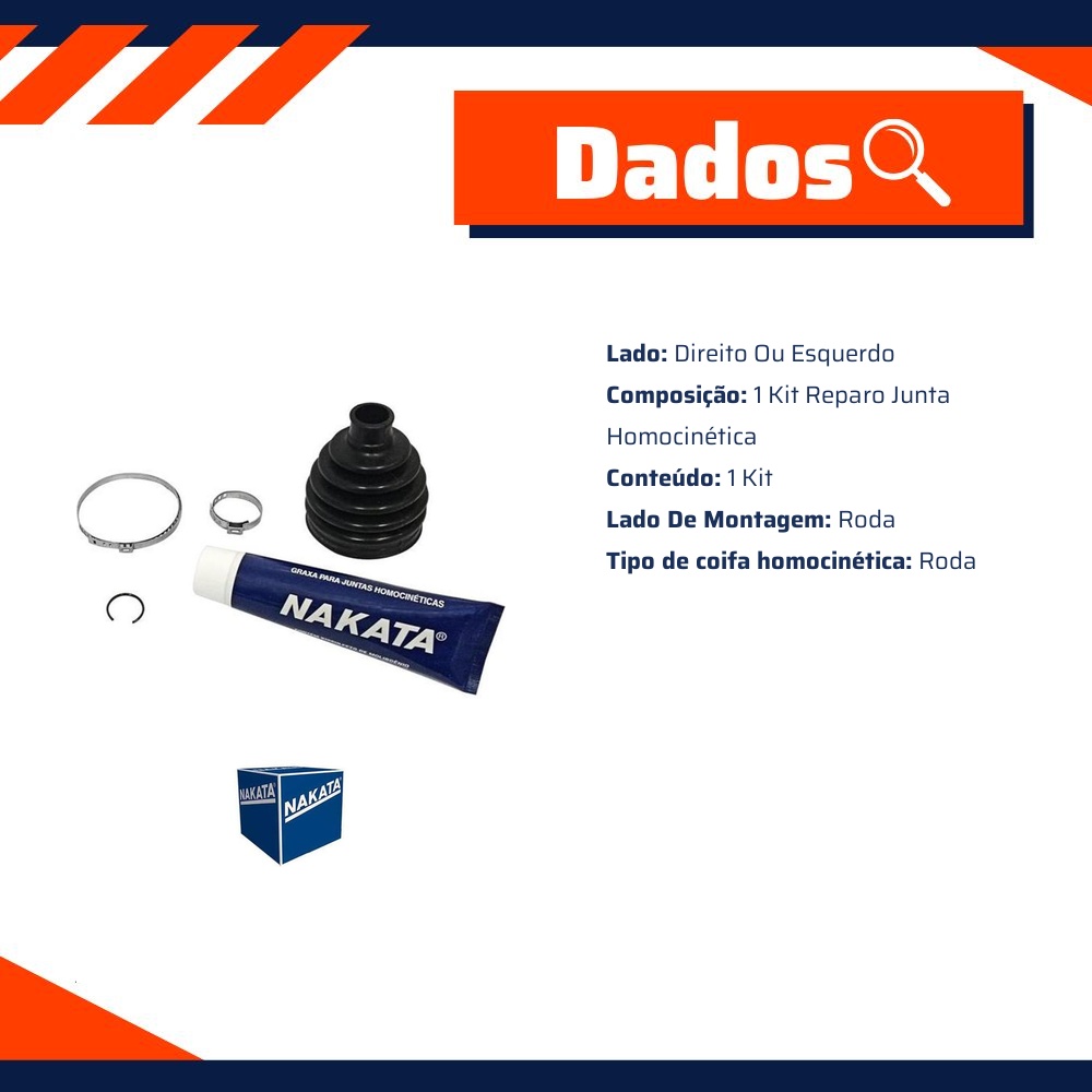 Kit de Reparo da Junta Homocinética para Ford Fiesta - Nakata - NKJ1139