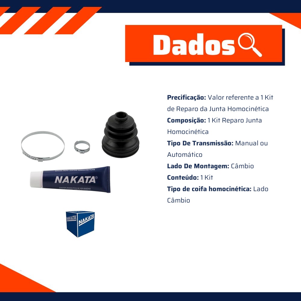 Kit de Reparo da Junta Homocinética - Nakata - NKJ246D
