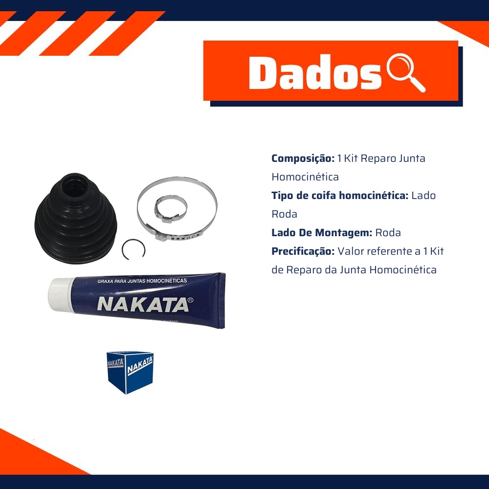 Kit de Reparo da Junta Homocinética - Nakata - NKJ0580