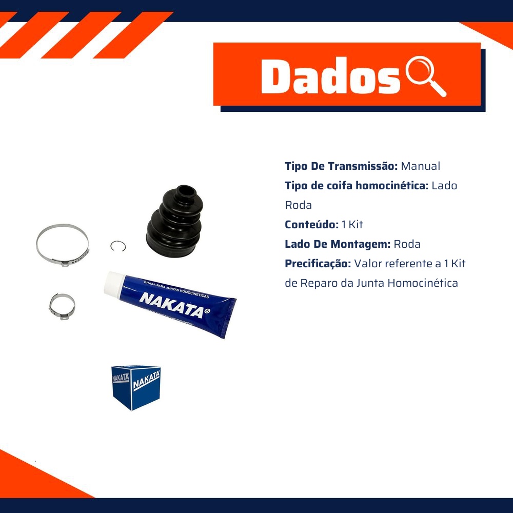 Kit de Reparo da Junta Homocinética - Nakata - NKJ1290