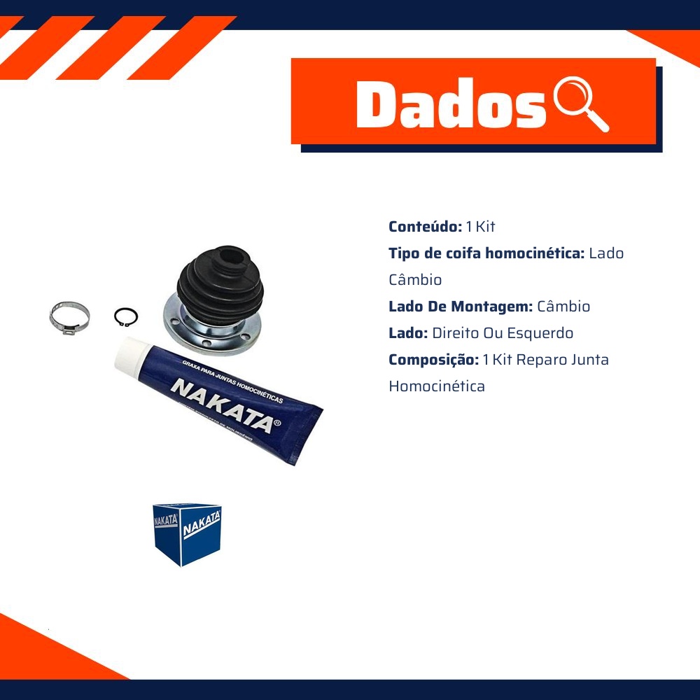 Kit de Reparo da Junta Homocinética para Volkswagen Gol - Nakata - NKJ103