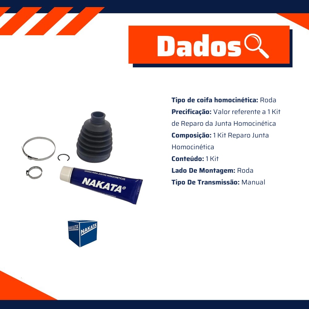 Kit de Reparo da Junta Homocinética para Ford Ecosport - Nakata - NKJ1450-1