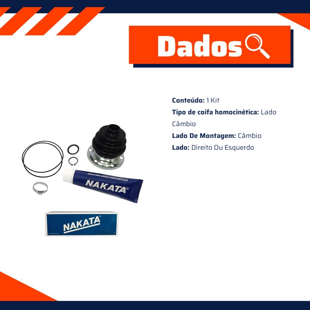 Kit de Reparo da Junta Homocinética para Fiat Idea e Palio Weekend - Nakata - NKJ772