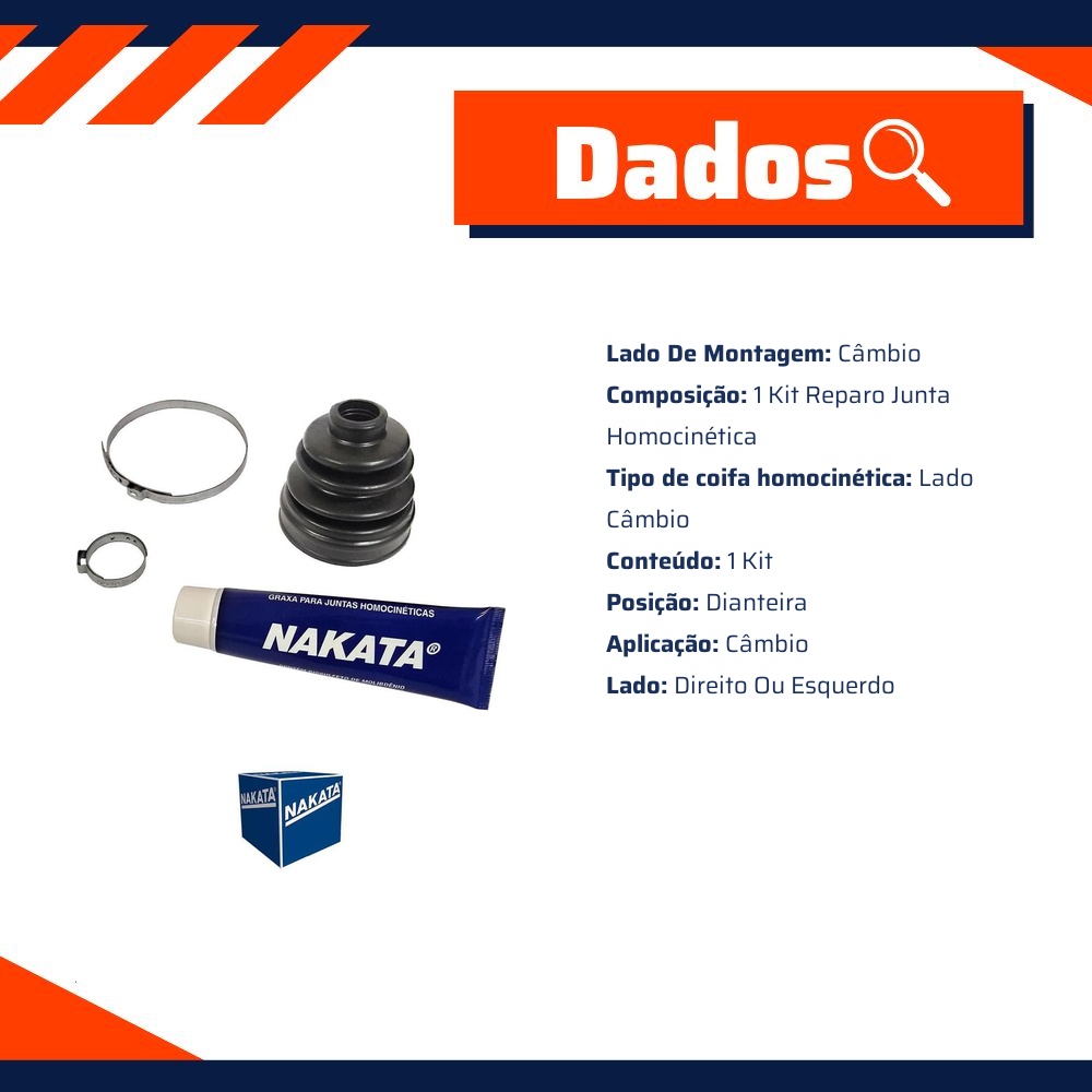Kit de Reparo da Junta Homocinética - Nakata - NKJ428D