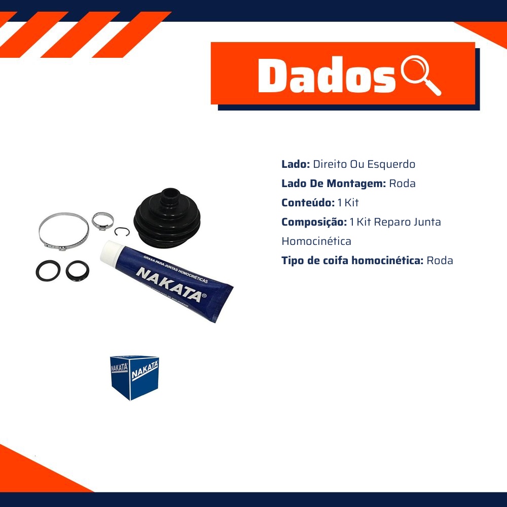 Kit de Reparo da Junta Homocinética para Volkswagen FOX - Nakata - NKJ1709