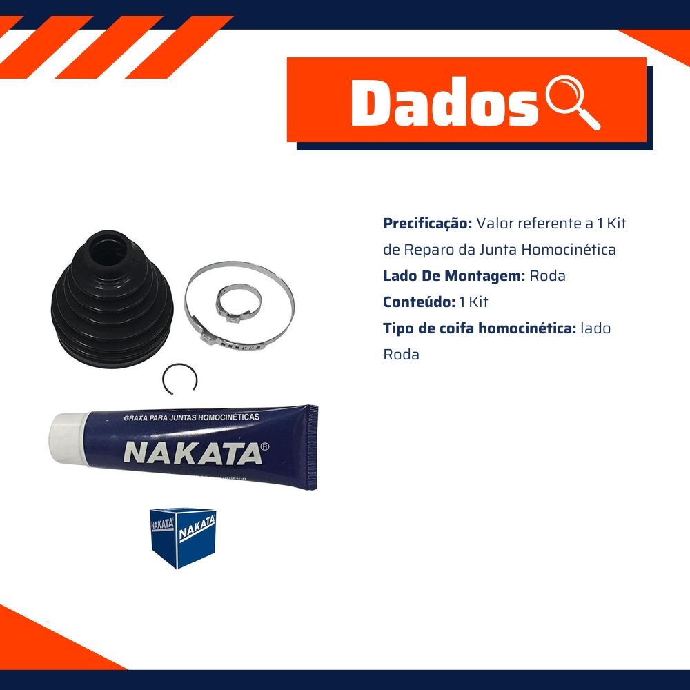 Kit de Reparo da Junta Homocinética - Nakata - NKJ0583