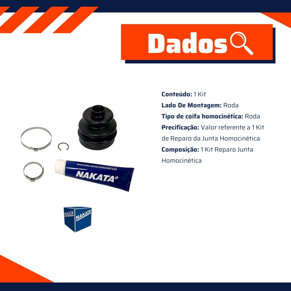 Kit de Reparo da Junta Homocinética para Ford Fusion - Nakata - NKJ1430