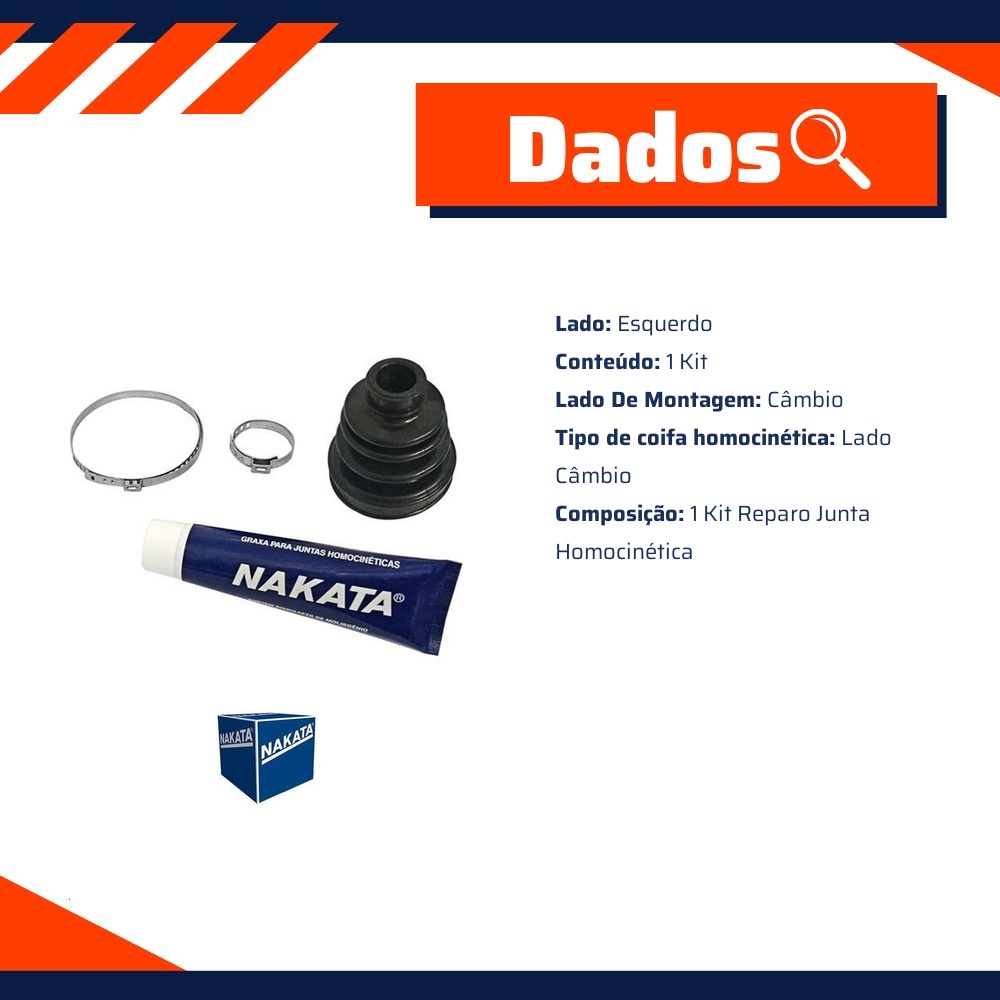 Kit de Reparo da Junta Homocinética para Peugeot 208 - Nakata - NKJ1410
