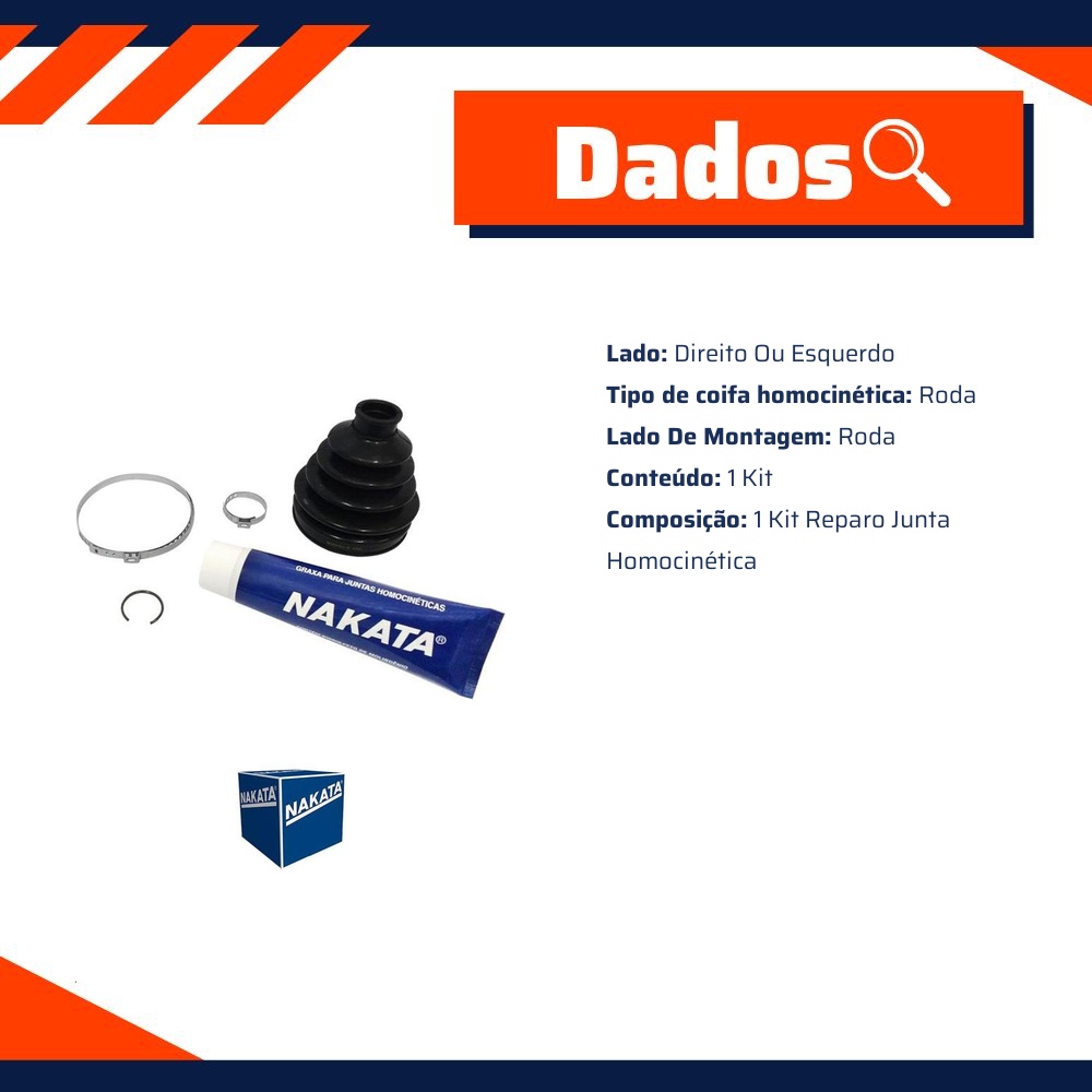 Kit de Reparo da Junta Homocinética para Honda Civic - Nakata - NKJ1649