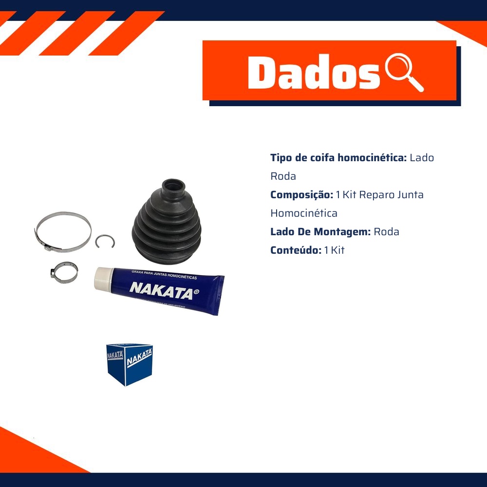 Kit de Reparo da Junta Homocinética para Nissan Frontier - Nakata - NKJ1449-1