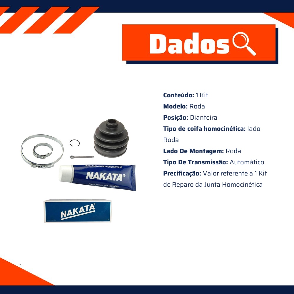 Kit de Reparo da Junta Homocinética Roda para Mitsubishi Pajero TR4 - Nakata - NKJ5191