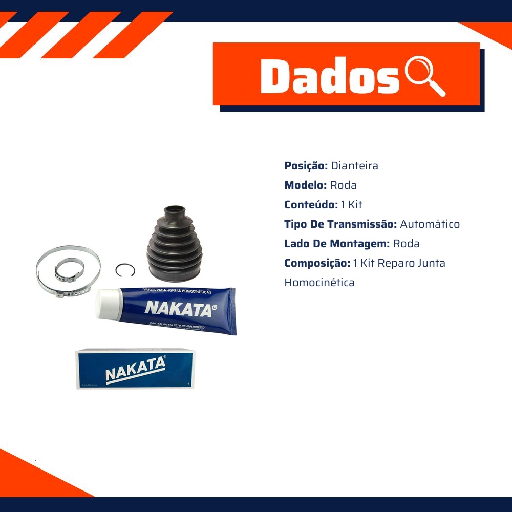Kit de Reparo da Junta Homocinética Roda - Nakata - NKJ2600