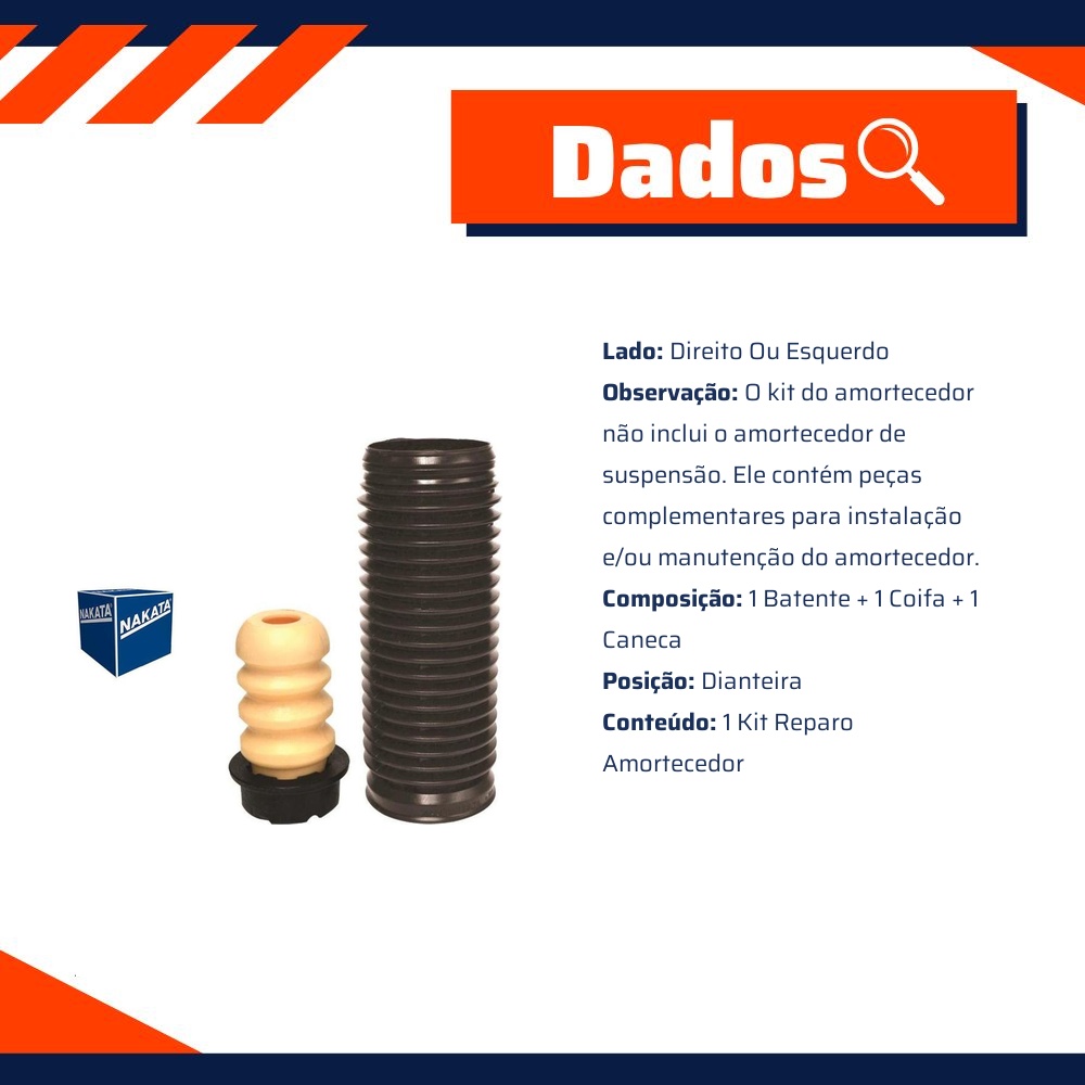 Kit de Reparo do Amortecedor Dianteiro para Fiat Palio Weekend e Strada - Nakata - NK0120