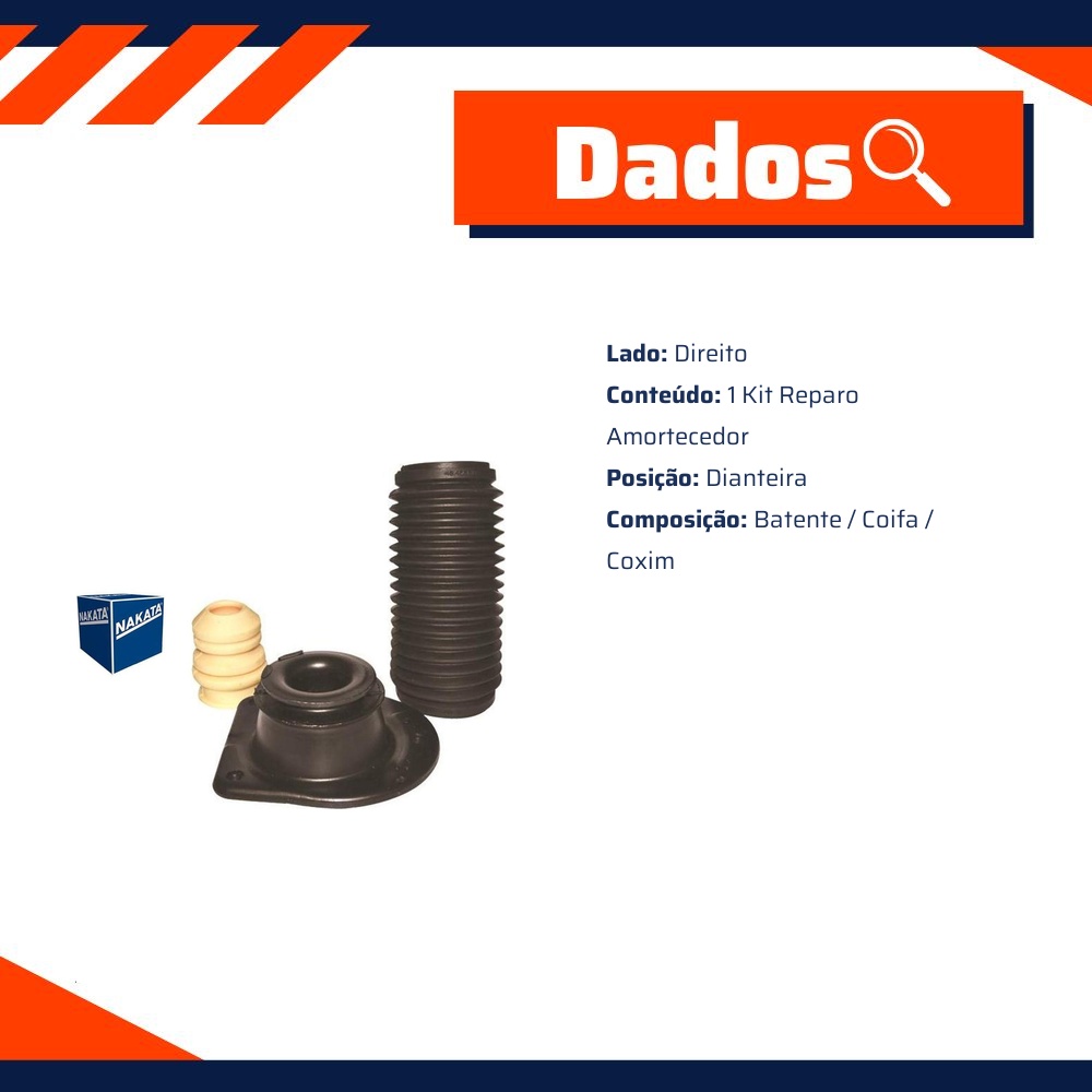 Kit de Reparo do Amortecedor Dianteiro Direito - Nakata - NK0110D