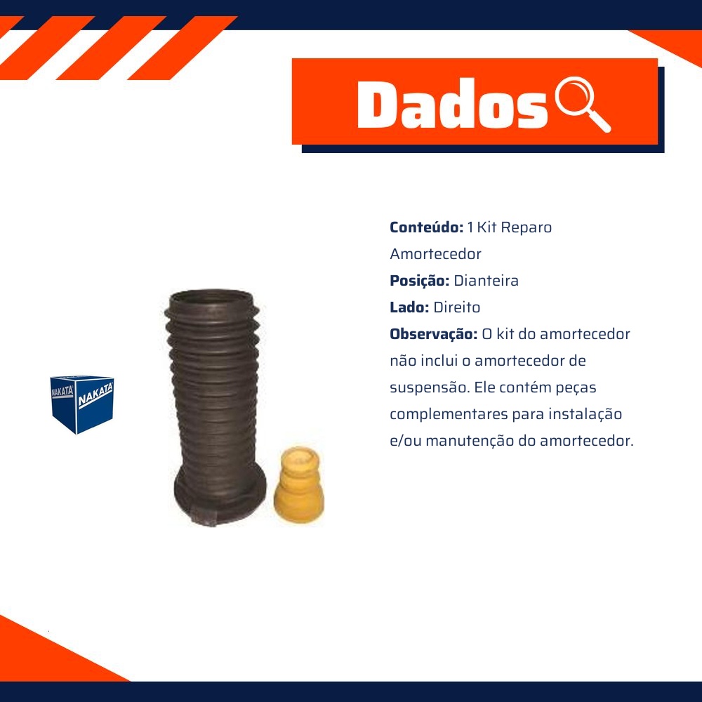 Kit de Reparo do Amortecedor Dianteiro Direito para Honda Civic - Nakata - NK0846D