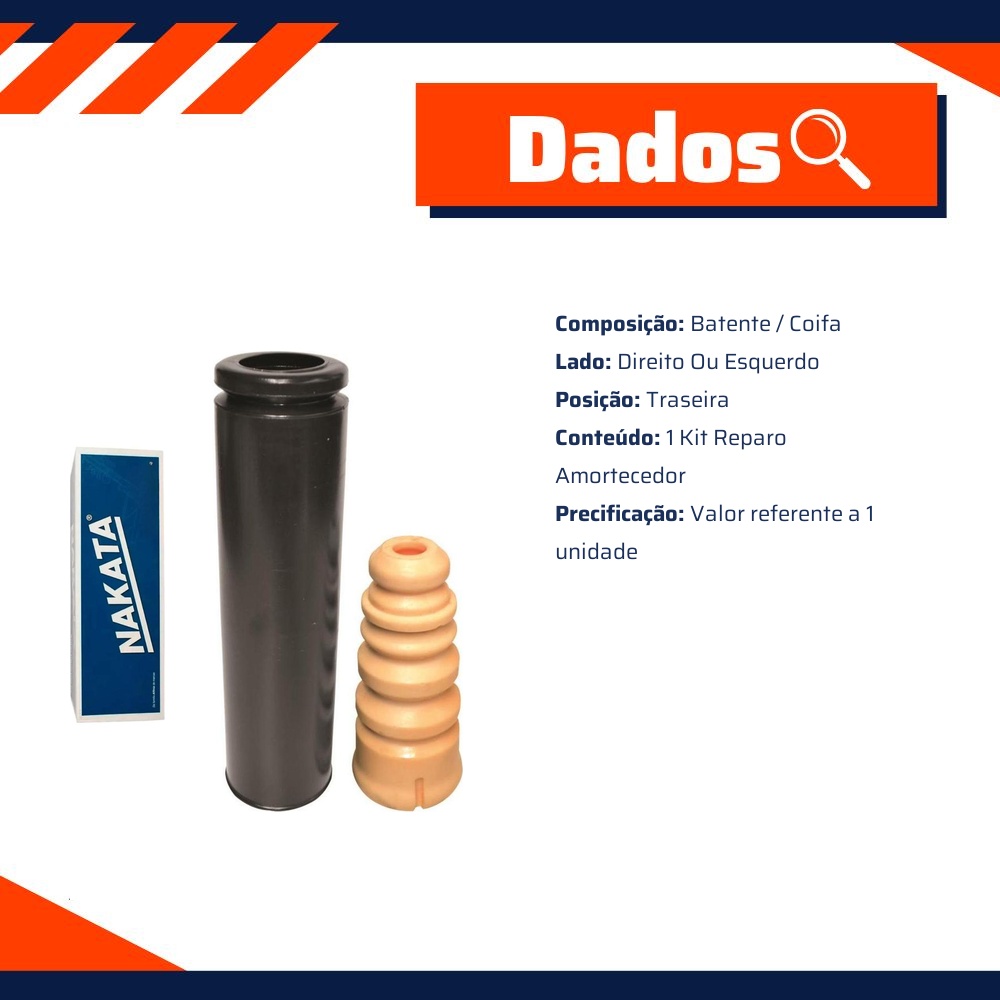 Kit de Reparo do Amortecedor Traseiro para Ford Fiesta e Fiesta Sedan - Nakata - NK0229