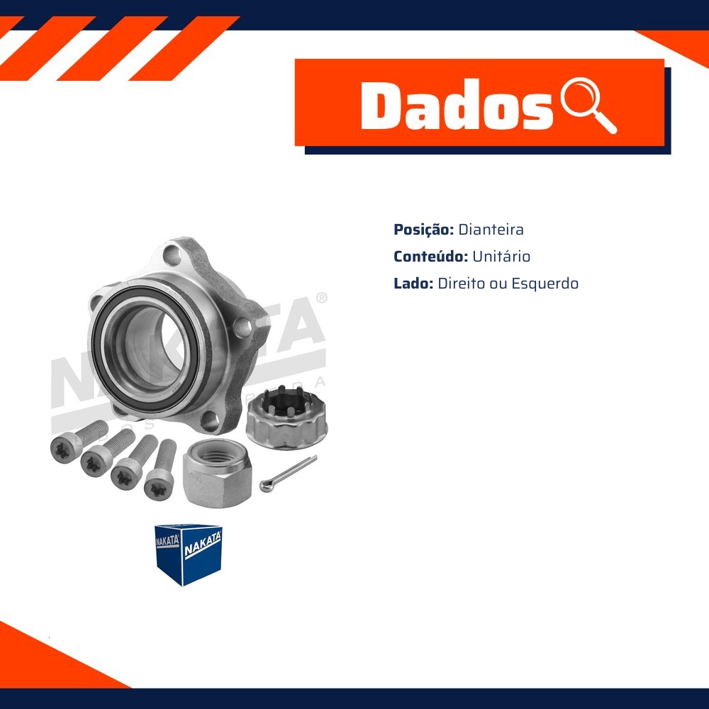 Mancal do Cubo de Roda Dianteiro Direito ou Esquerdo para Ford Transit - Nakata - NKF 8119