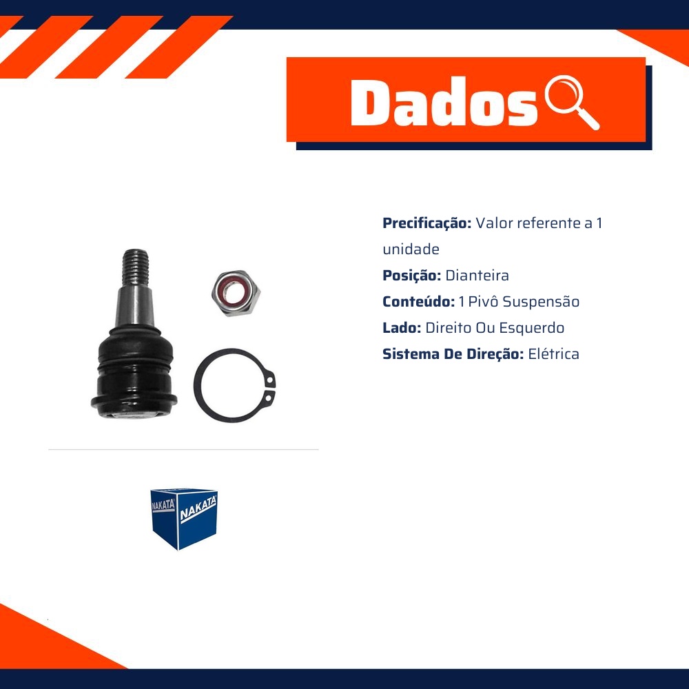 Pivô de Suspensão Dianteiro para Honda FIT - Nakata - N 99297